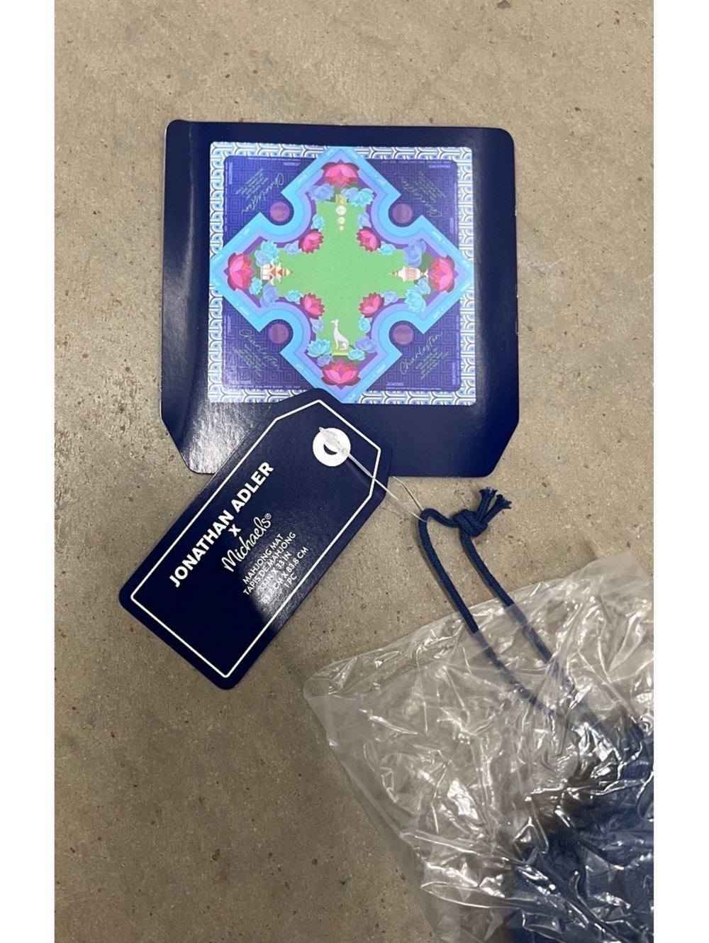 Jonathan Adler Mahjong Mat in Navy - New